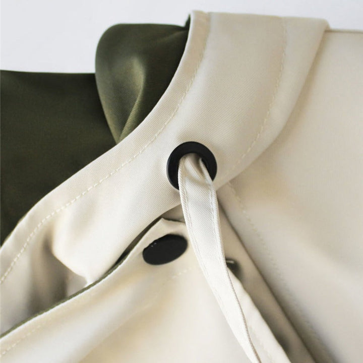 Dame Oversized Vandafvisende Trench Coat Dobbelt Krave