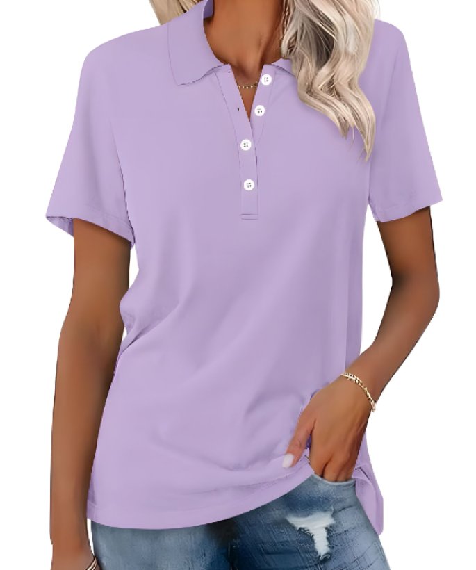 Dame Polo Shirt Kortærmet Pique Klassisk Pasform