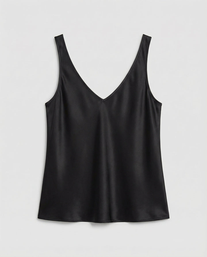 Dame Satin Camisole V-hals Brede Stropper