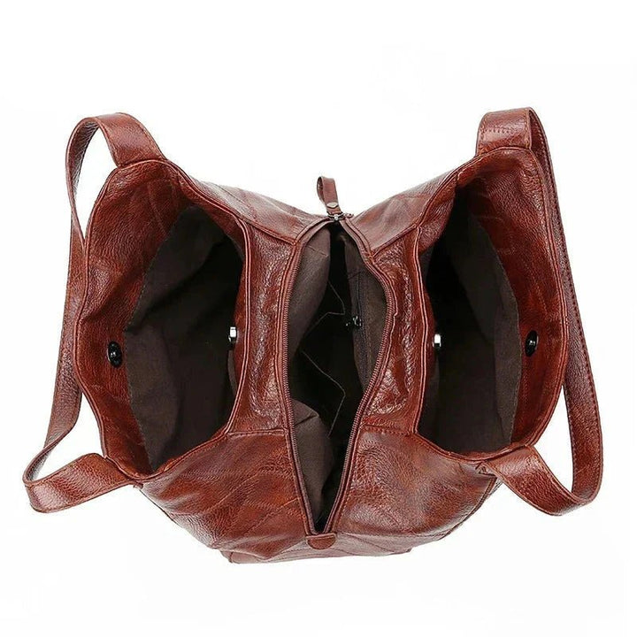 Dame Vintage Rummelig Skulderveske Blødt Læder Hobo-taske