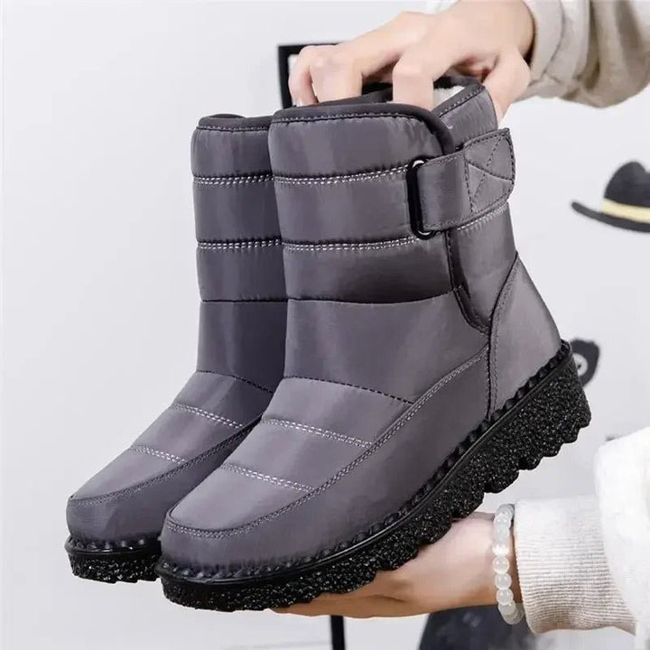 Dame Waterproof Boots Vinter Ankelstøvler Polstret - Gray