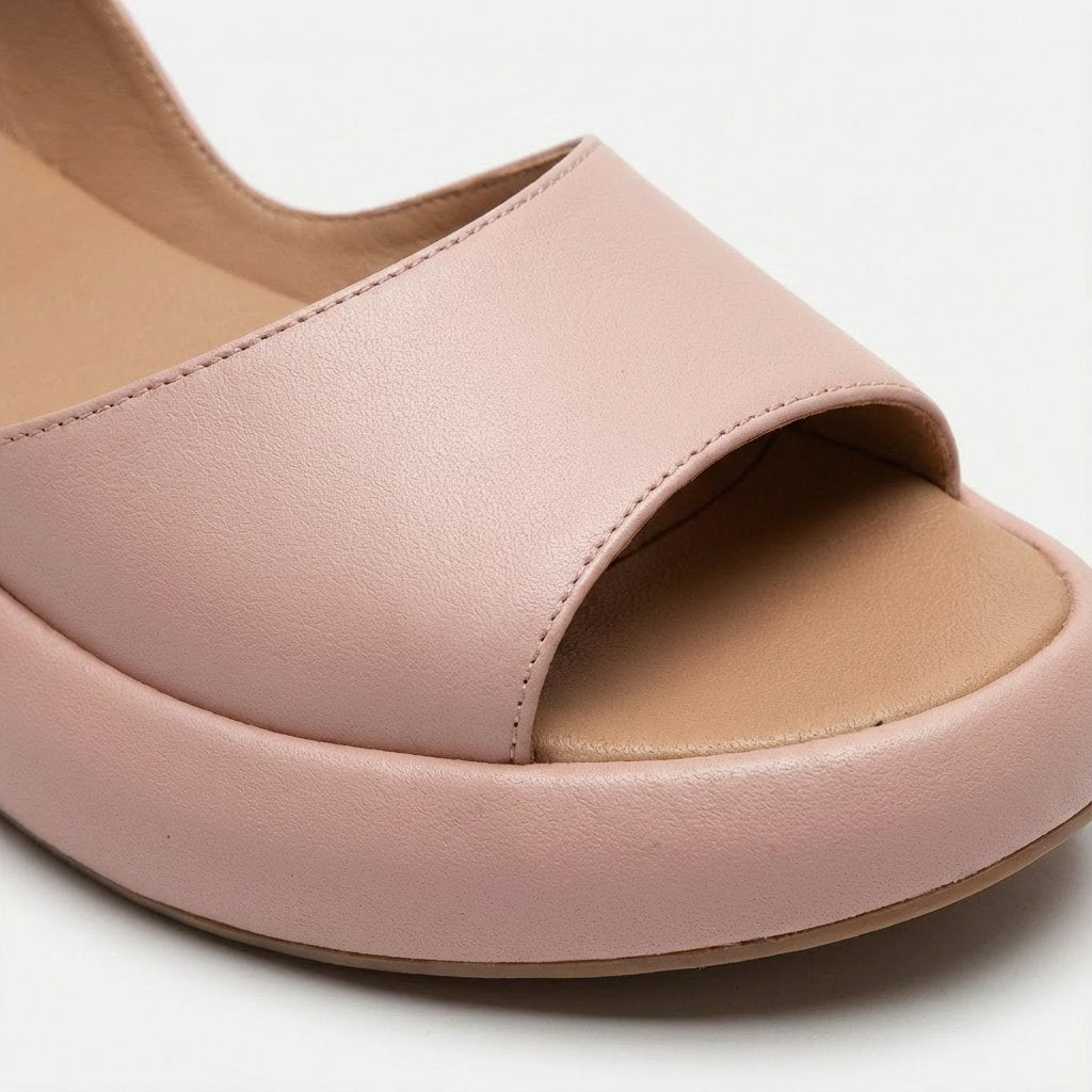 Damer Åben Tå Kilehæl Slingback Sandaler Elastisk Hælstrop