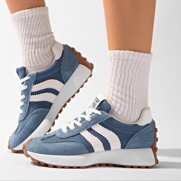 Damers Retro Platform Chunky Sneakers med Snørebånd