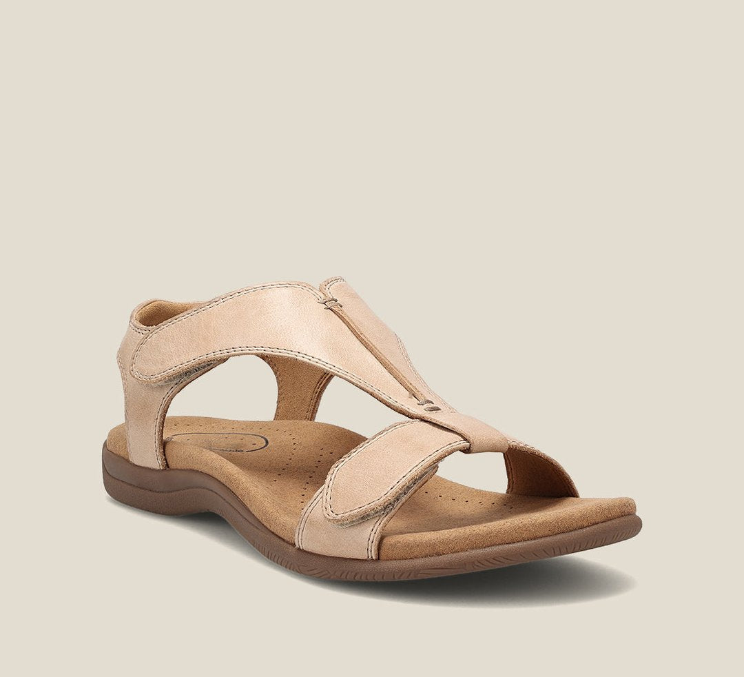 Damesandaler Justerbare Remme Åben Tå Comfort - Beige