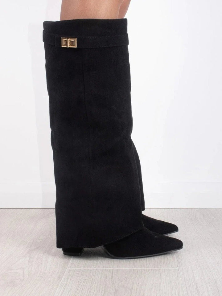 Damestøvler Suede Elegante Høje Støvler