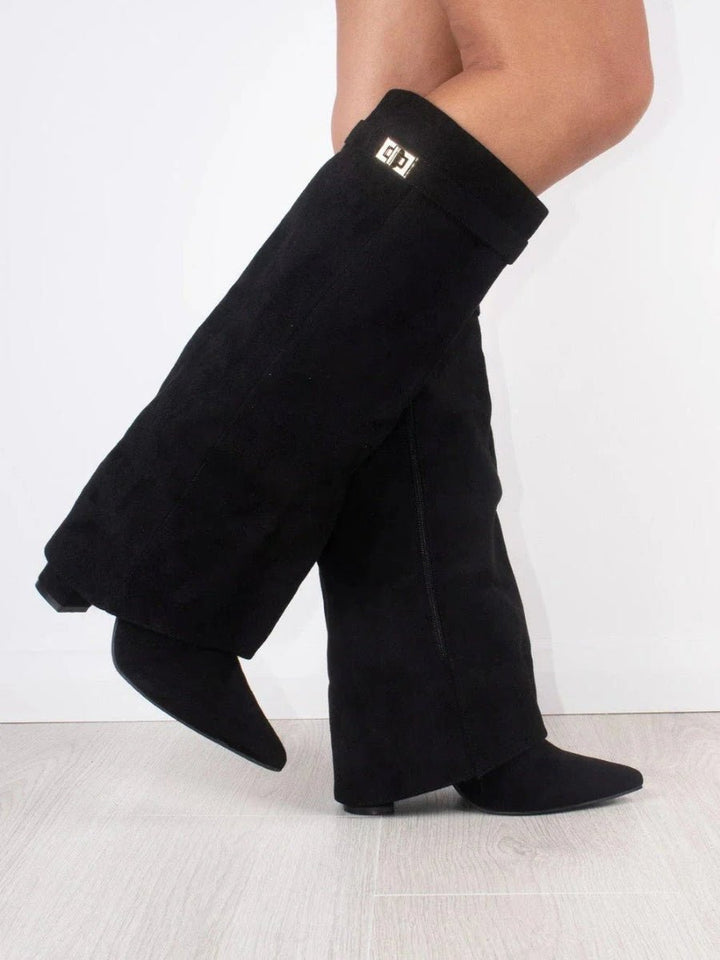 Damestøvler Suede Elegante Høje Støvler