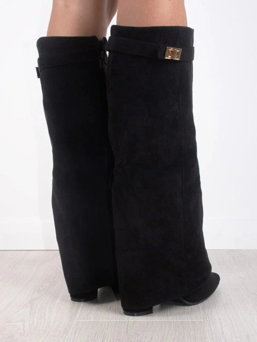 Damestøvler Suede Elegante Høje Støvler