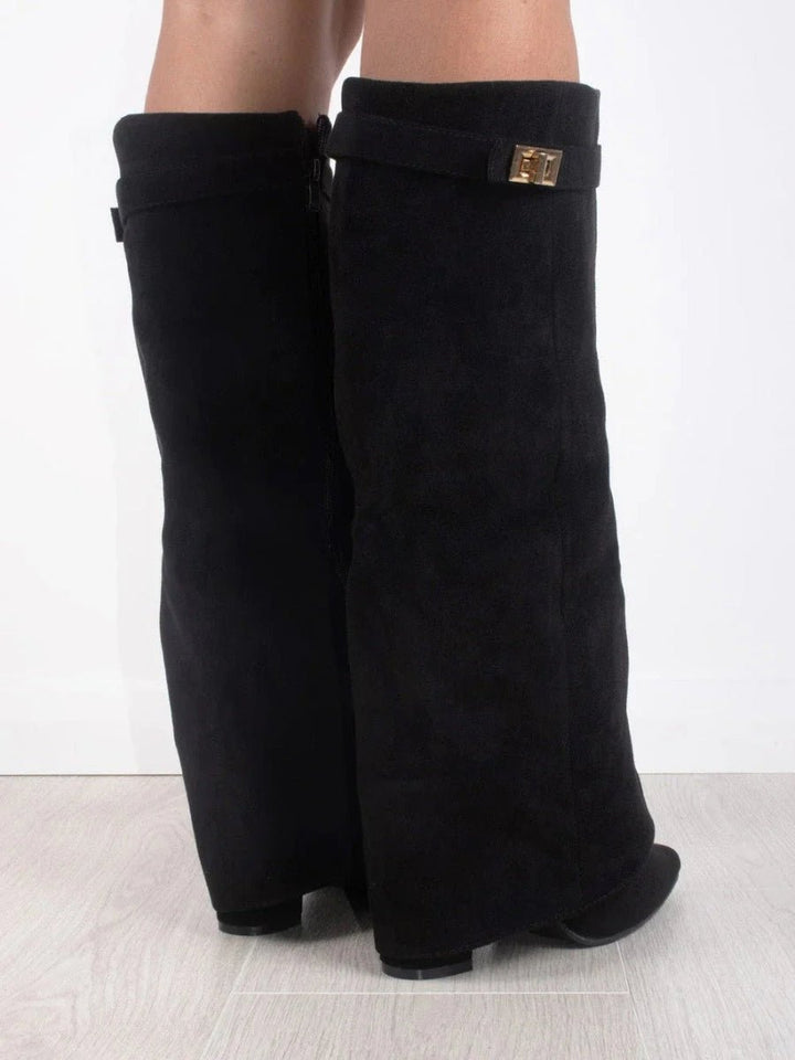 Damestøvler Suede Elegante Høje Støvler