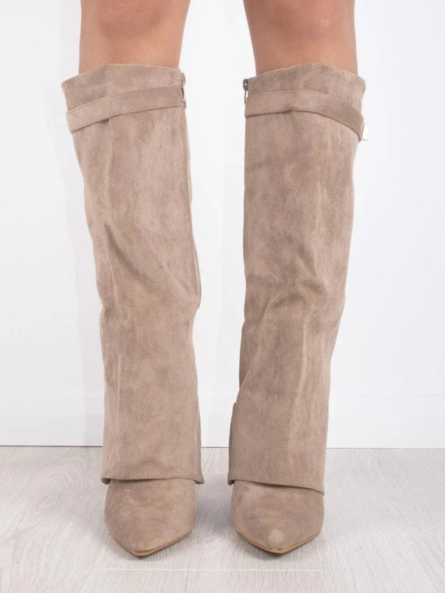Damestøvler Suede Elegante Høje Støvler