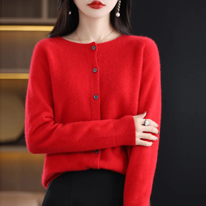 Annika™ | Blød og elegant uldcardigan - Freya Kobenhavn
