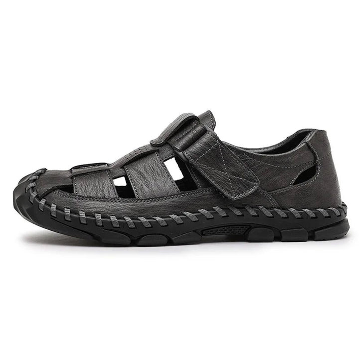 Fisherman Sandaler Ægte Læder Lukket Tå Herre - Gray