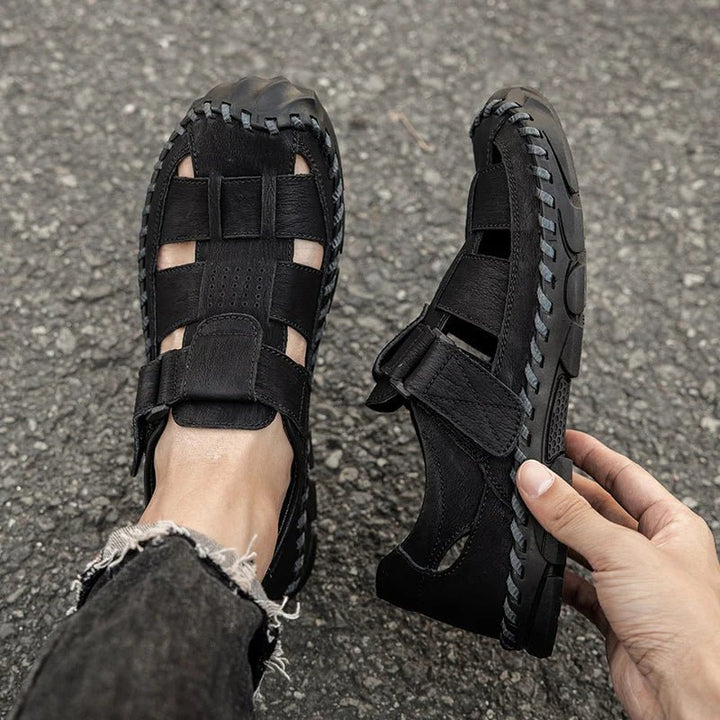 Fisherman Sandaler Ægte Læder Lukket Tå Herre