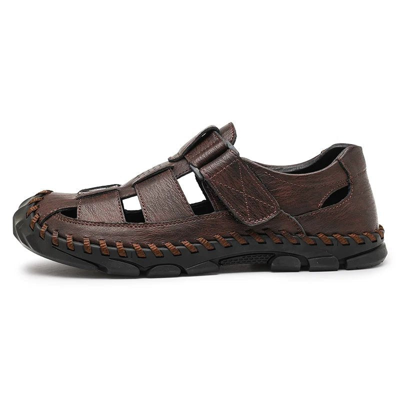 Fisherman Sandaler Ægte Læder Lukket Tå Herre - Brown