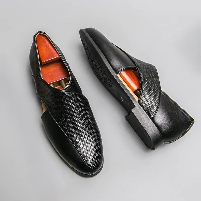 Fisherman Sandaler Læder Loafers Crossover Lukkede Tæer