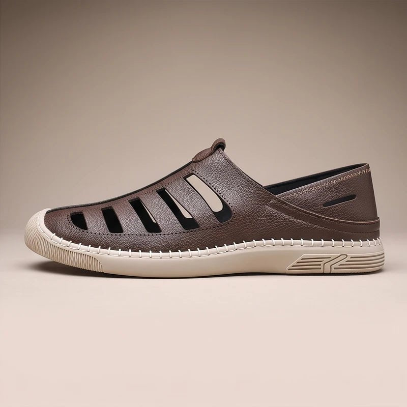 Fisherman Sandals Læder Lukkede Tæer Ventilation
