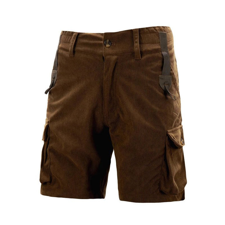 Herre Cargo Shorts Fløjlskorduroy Knælange Multifunktionelle