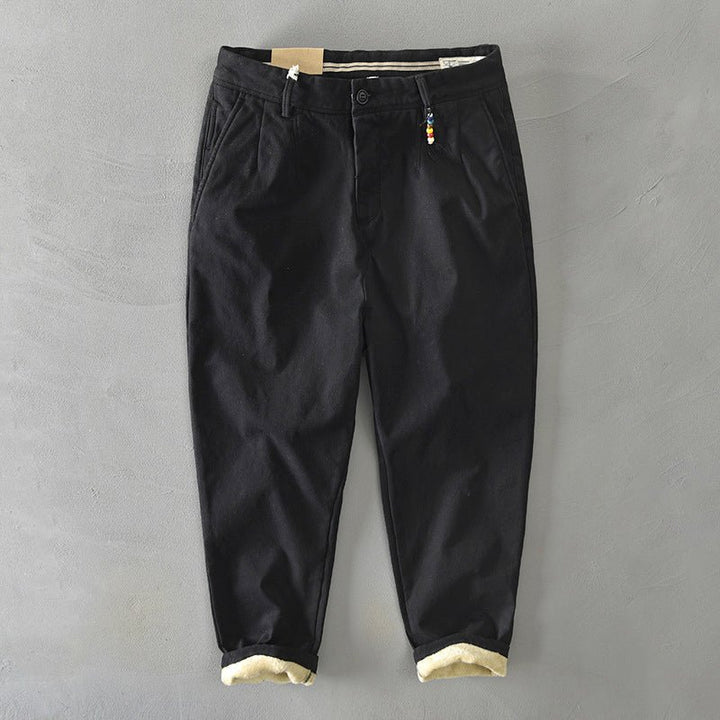 Herre Casual Tapered Chino Bukser - Black