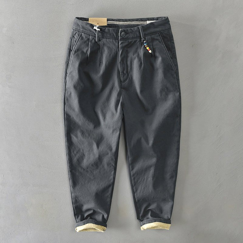 Herre Casual Tapered Chino Bukser - Gray