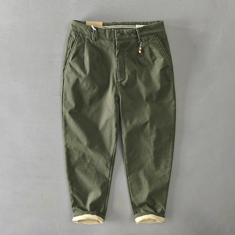 Herre Casual Tapered Chino Bukser - Green
