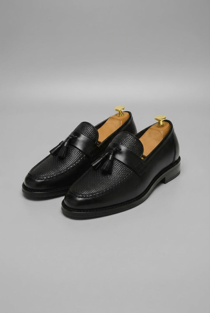 Herre Klassisk Flettede Kvast Slip-On Loafers - Black