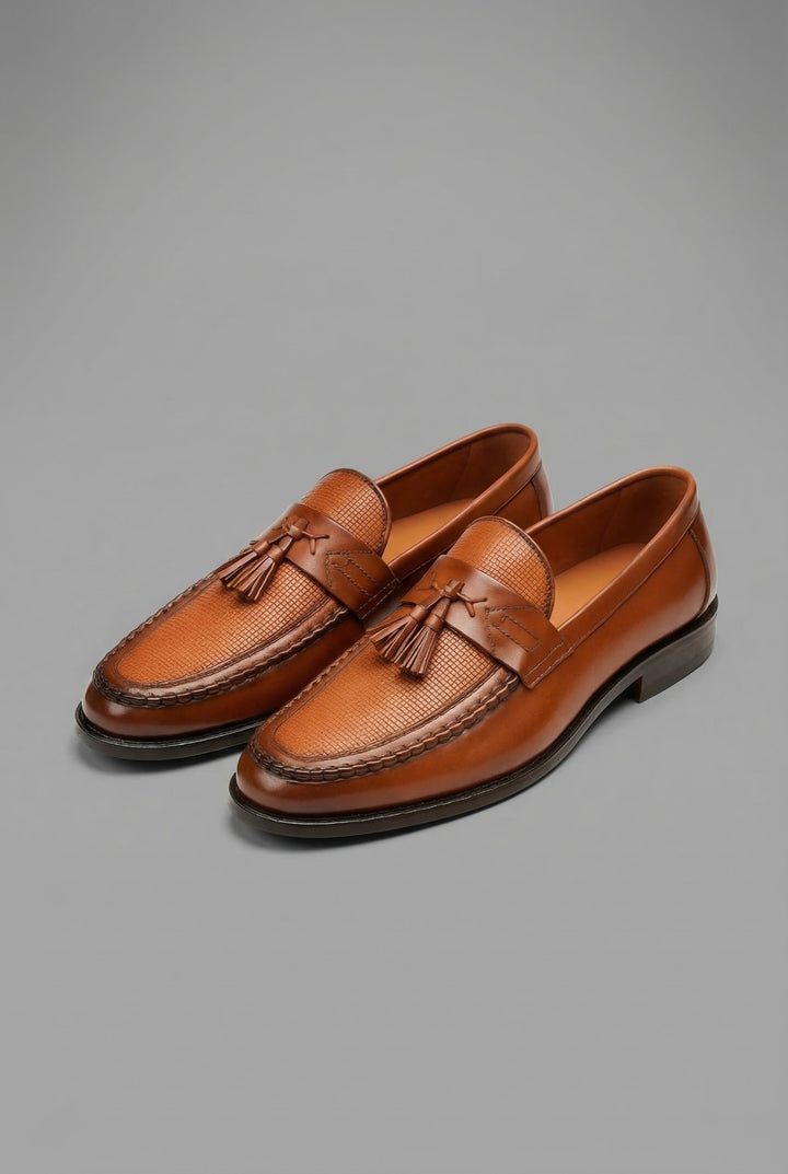 Herre Klassisk Flettede Kvast Slip-On Loafers - Brown