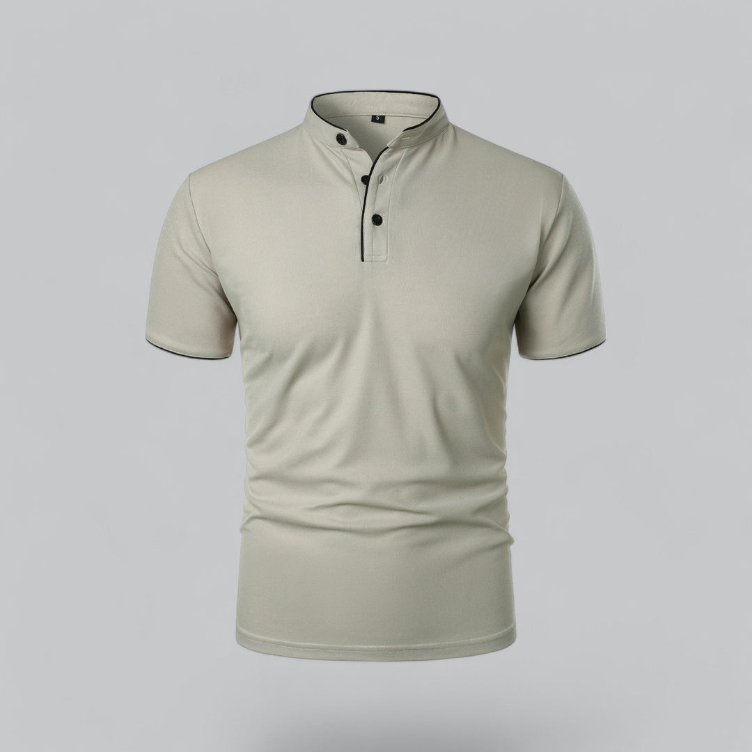 Herre Kravløs Bomuldspolo Korte Ærmer - Light Grey