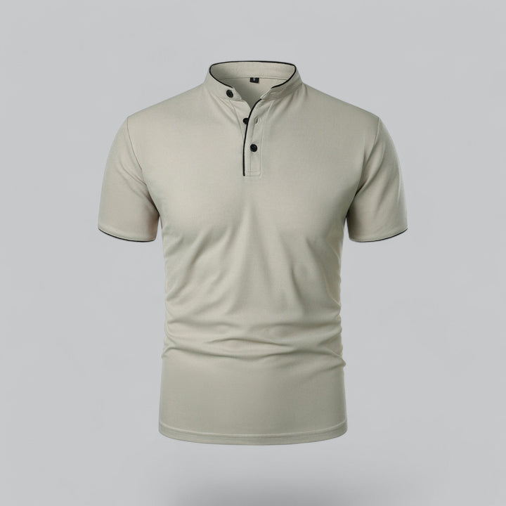 Herre Kravløs Bomuldspolo Korte Ærmer - Light Grey