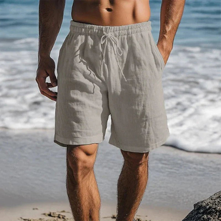 Herre Linen Hurtigtørrende Sommer Badeshorts - Grey