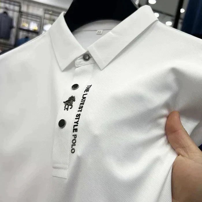 Herre Polo Skjorte Krølfri Stretch Bomuld - White