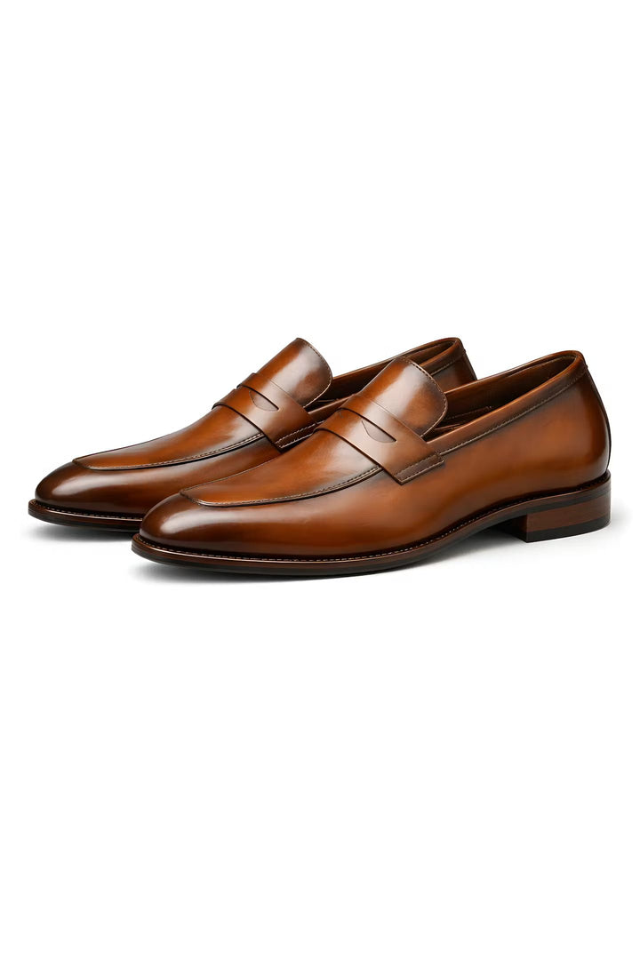 Herre Slip-On Penny Loafers Klassisk Formelt Læderlook