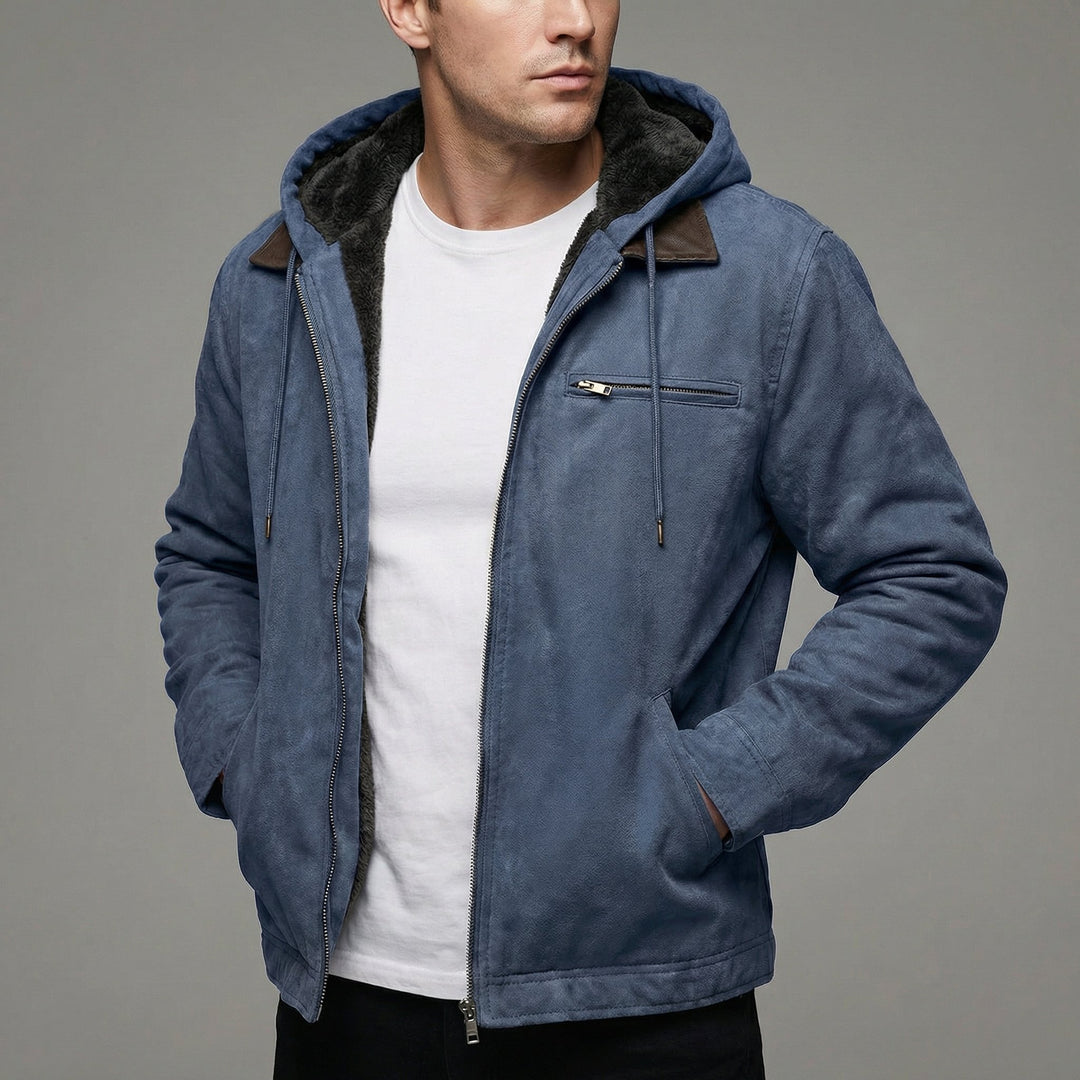 Herrefrakke Lynlås Lommer Udendørs Vinter - Navy blue