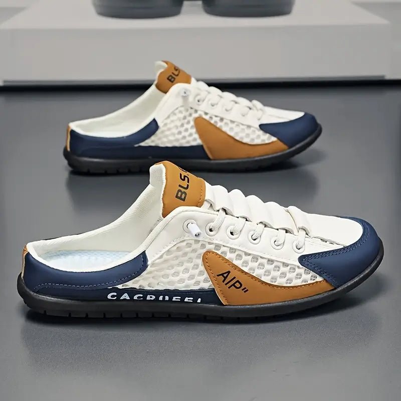 Herres Åbenhæl Snøre-Sneaker Sandal til Daglig Komfort - Beige
