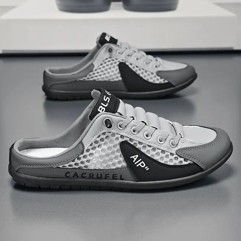 Herres Åbenhæl Snøre-Sneaker Sandal til Daglig Komfort - Gray