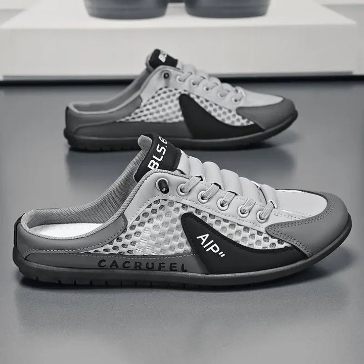 Herres Åbenhæl Snøre-Sneaker Sandal til Daglig Komfort - Gray