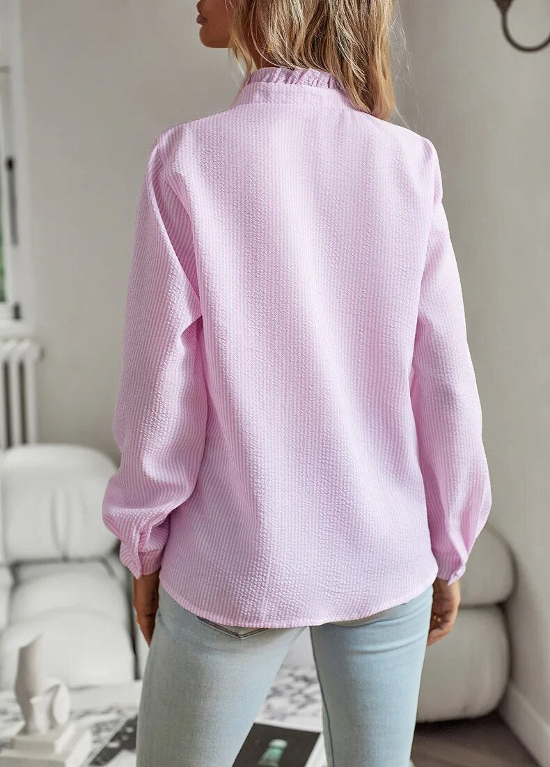 Alice | Flæset Knappet Bluse - Freya Kobenhavn