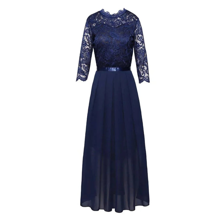 Kvinders Blondekjole Maxi Plisseret Ærme Formal Dresses Aften