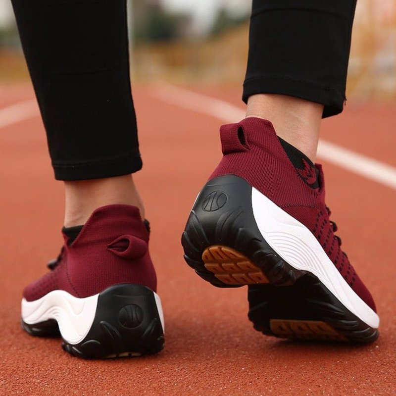 Kvinders Ortopædiske Snøre-Sneakers Hukommelsesskum Platformsål