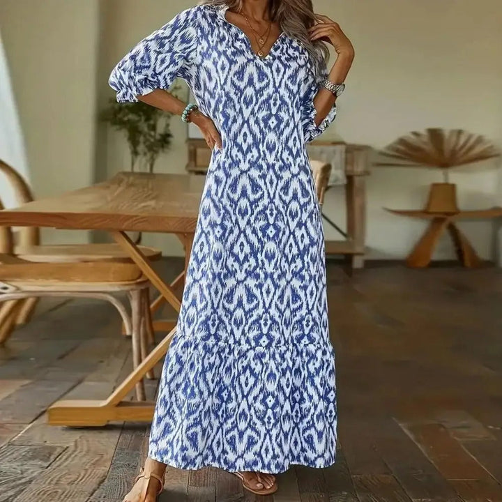 Florina | Stilfuld Maxikjole med Print - Freya Kobenhavn