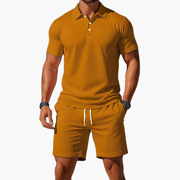 Anton | Herre Polo Og Shorts Casual Sæt