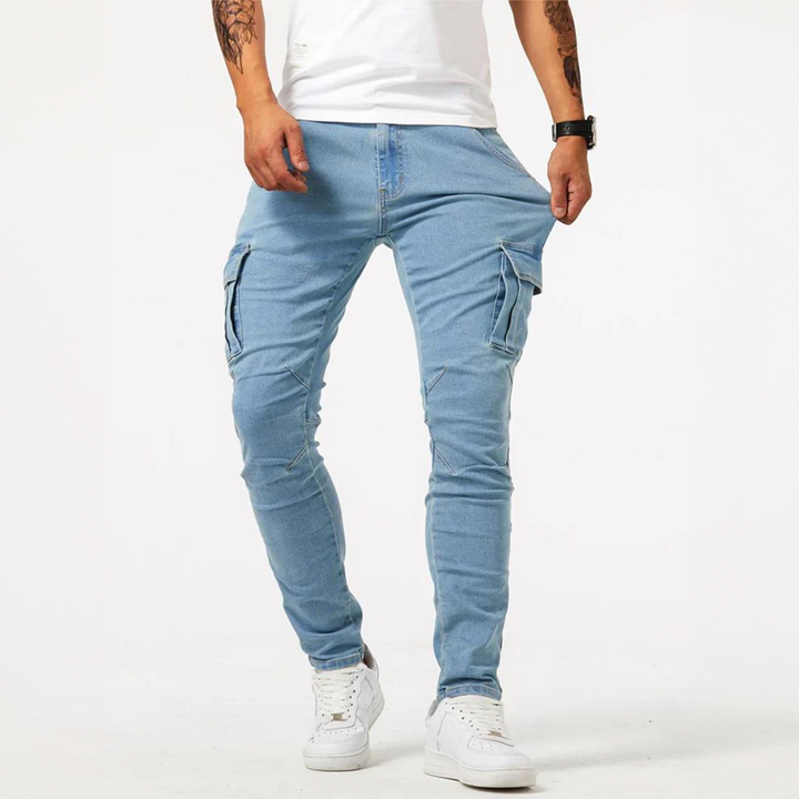 Albert | Herre Slim Fit Bukser Med Cargo Lommer