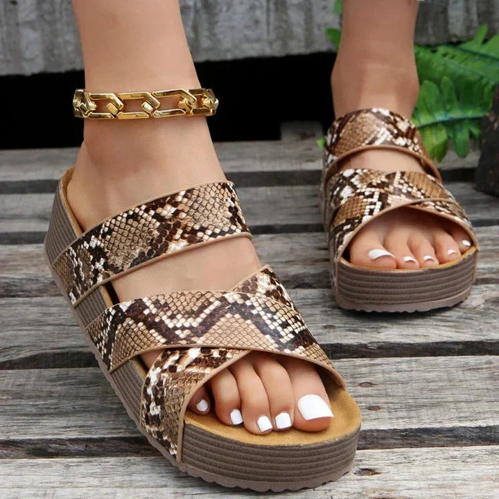 Henriette | Dame Ortopædiske Platform Slide Sandaler