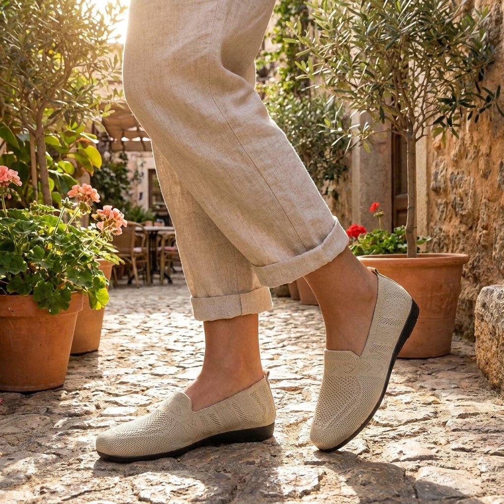 Orthopædiske Slip-On Ballerinaer Strikket Komfort Dame
