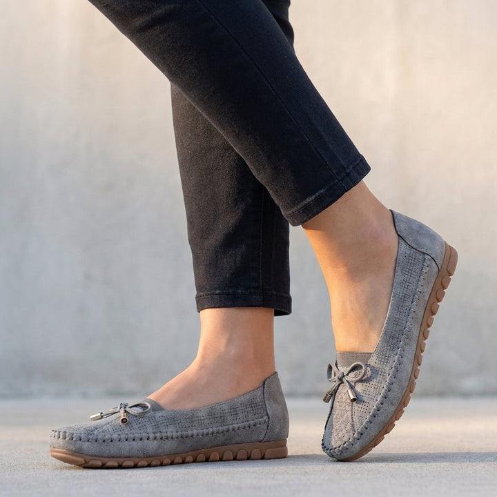 Ortopædiske Loafers Perforeret Slip-On Komfort Sløjfe - Gray