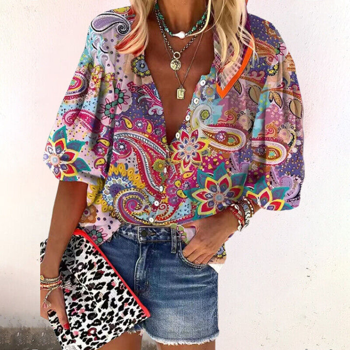 Hilda | Elegant Og Stilfuld Blomstret Bluse - Freya Kobenhavn