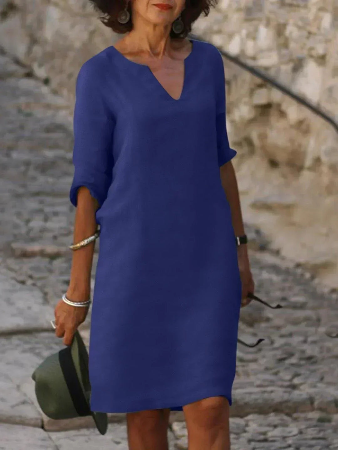 Skylar™ | Elegant Dress with V-Neck - Freya Kobenhavn
