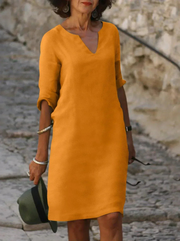 Skylar™ | Elegant Dress with V-Neck - Freya Kobenhavn