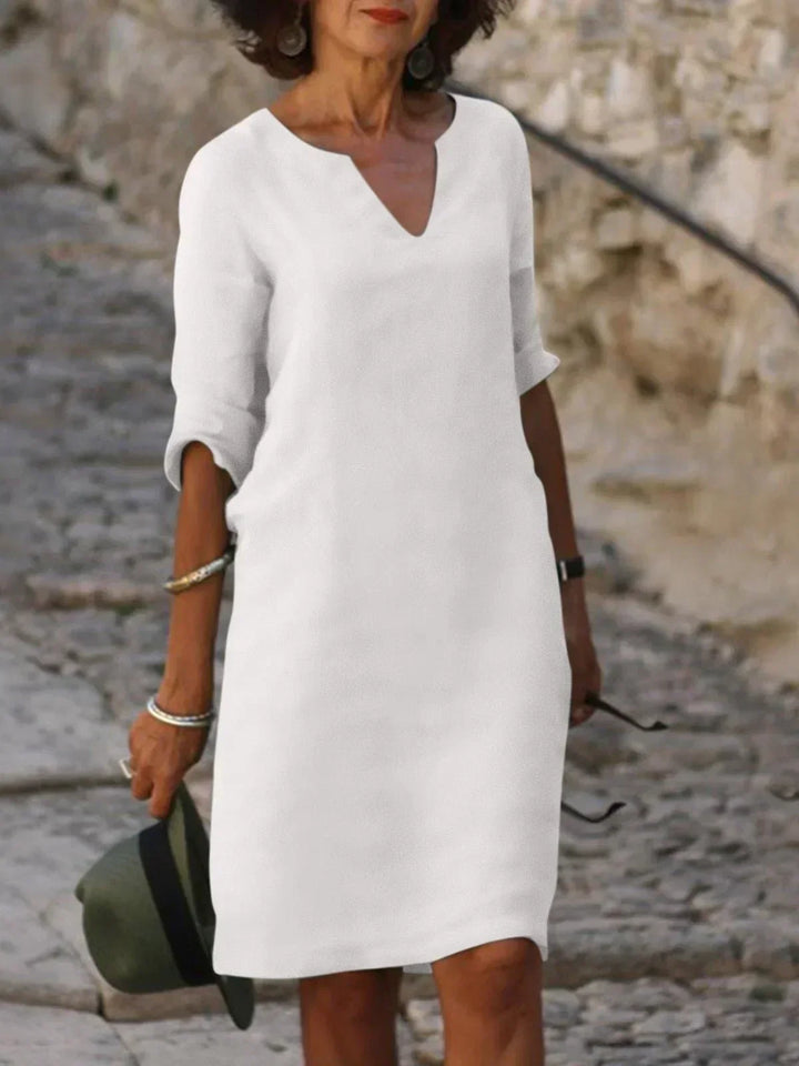 Skylar™ | Elegant Dress with V-Neck - Freya Kobenhavn