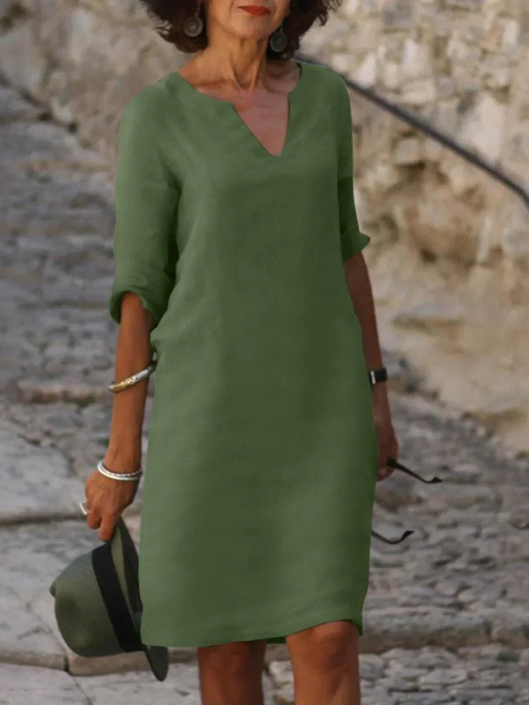 Skylar™ | Elegant Dress with V-Neck - Freya Kobenhavn