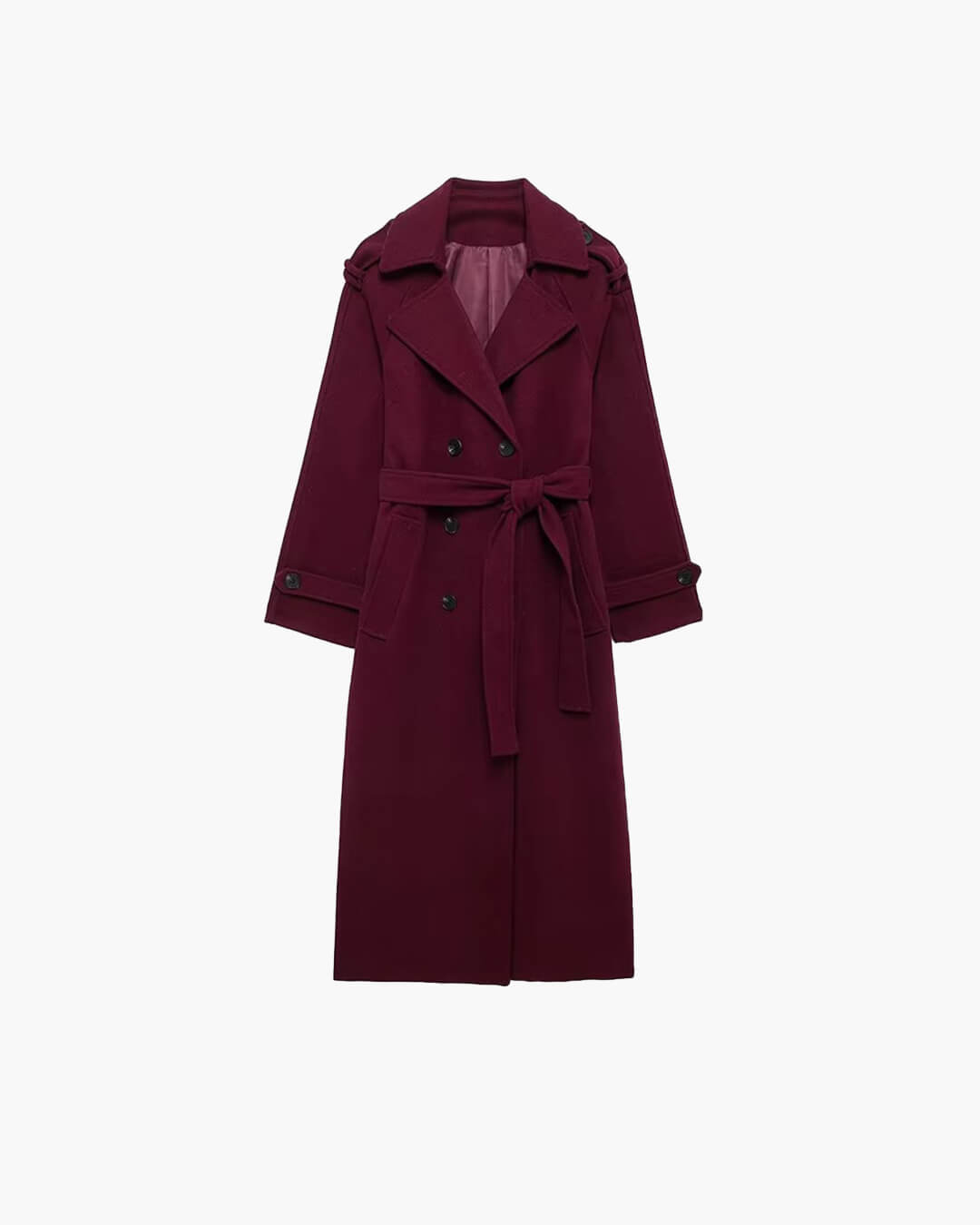 Birthe | Dame Lang Vinter Trench Frakke i Uld - Freya Kobenhavn