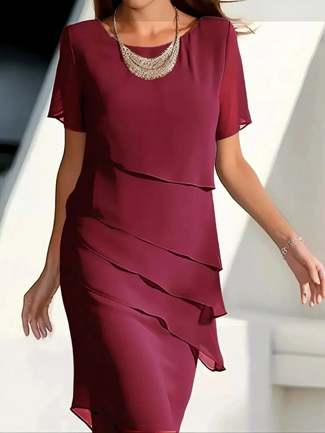 Sara | Elegant Lagdelt Sommerkjole - Freya Kobenhavn